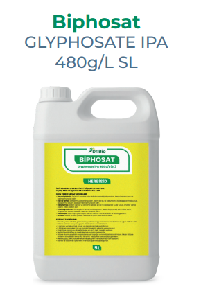 Biphosat / Glyphosate İPA 480 g/L SL / Agrochina Chemical / 2025-11 / 1 lt