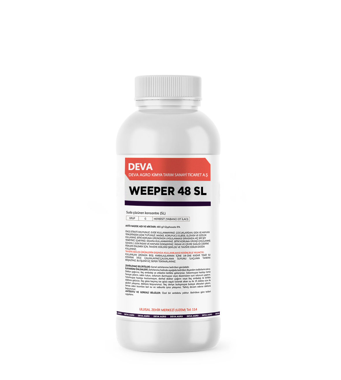 Weeper 48 SL / Deva Agro (Glyphosate isopropilamin 48%), 1L